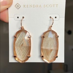 Kendra Scott Gold Dusted Esme Earrings Rose Gold